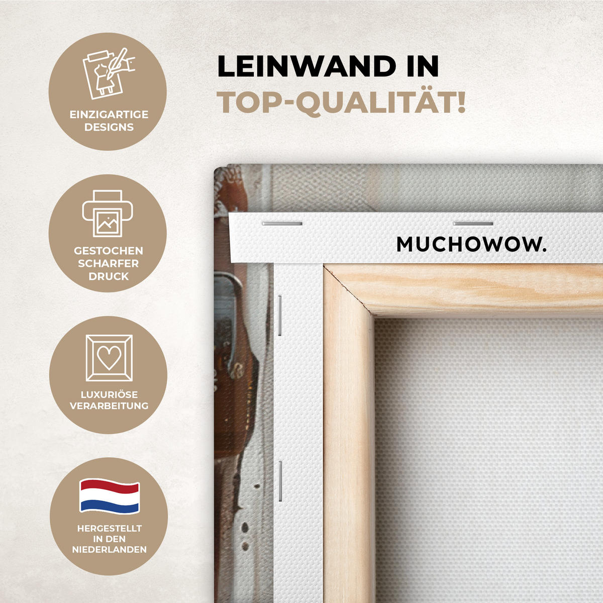 LEINWANDBILD Frau - Lackierung - Porträt - Modern Wohnzimmer 120x80 cm - Altrosa, Textil (120/80cm) - MuchoWow