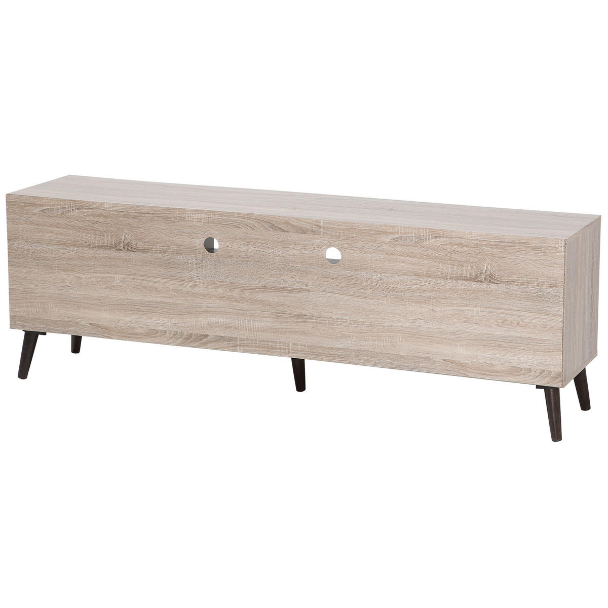 TV-MÖBEL Hellbraun, Grau, Dunkelbraun BILLINGS 40/180/60 cm - Hellbraun, Holzwerkstoff (180/60/40cm) - Beliani