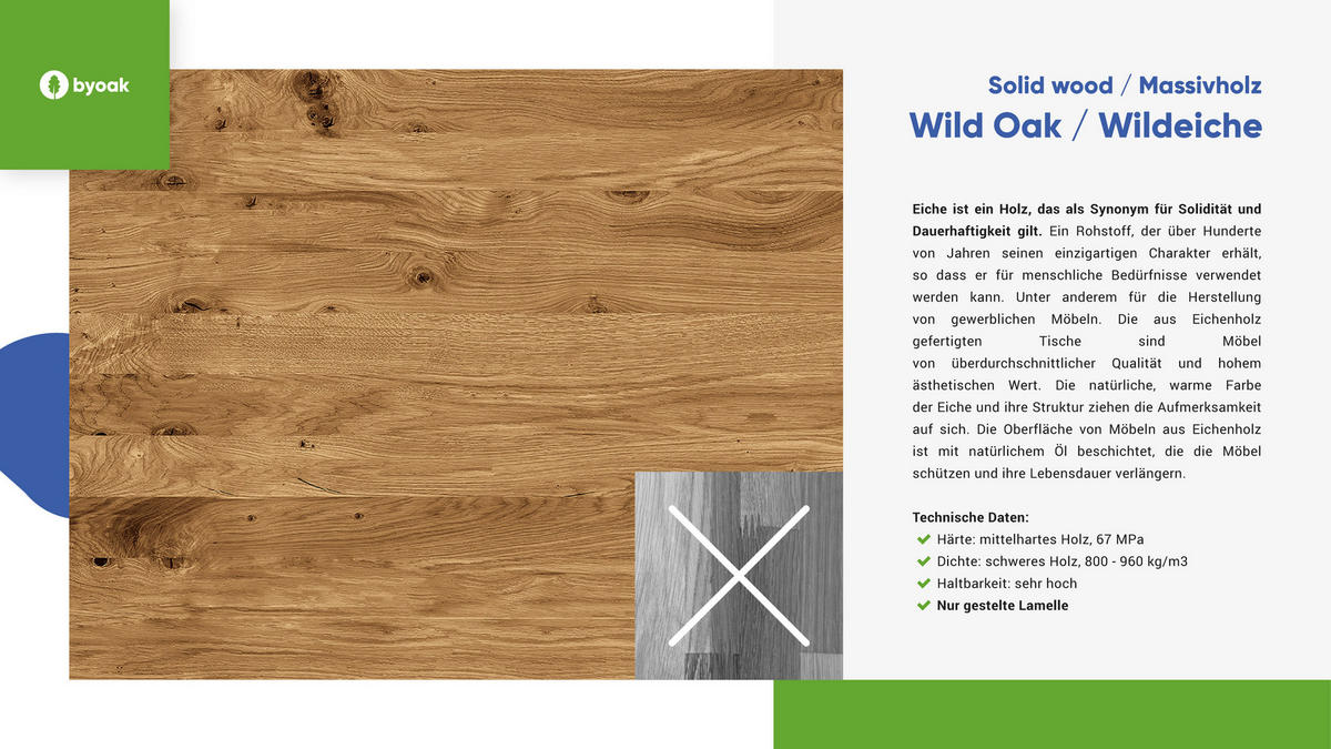 KLEIDERSCHRANK LEON Wildeiche - Wildeiche, Holz (97/176/45cm) - byoak