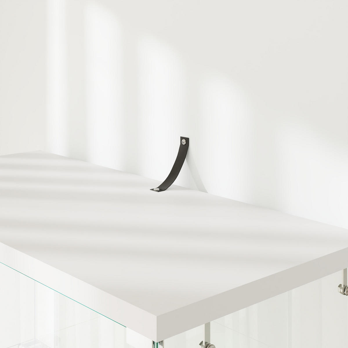 VITRINENSCHRANK 167/43/37 cm mit LED und Schubladen aus gehärtetem Glas Weiß - Weiß, Glas (42/167/36cm) - PARAFTA HOME