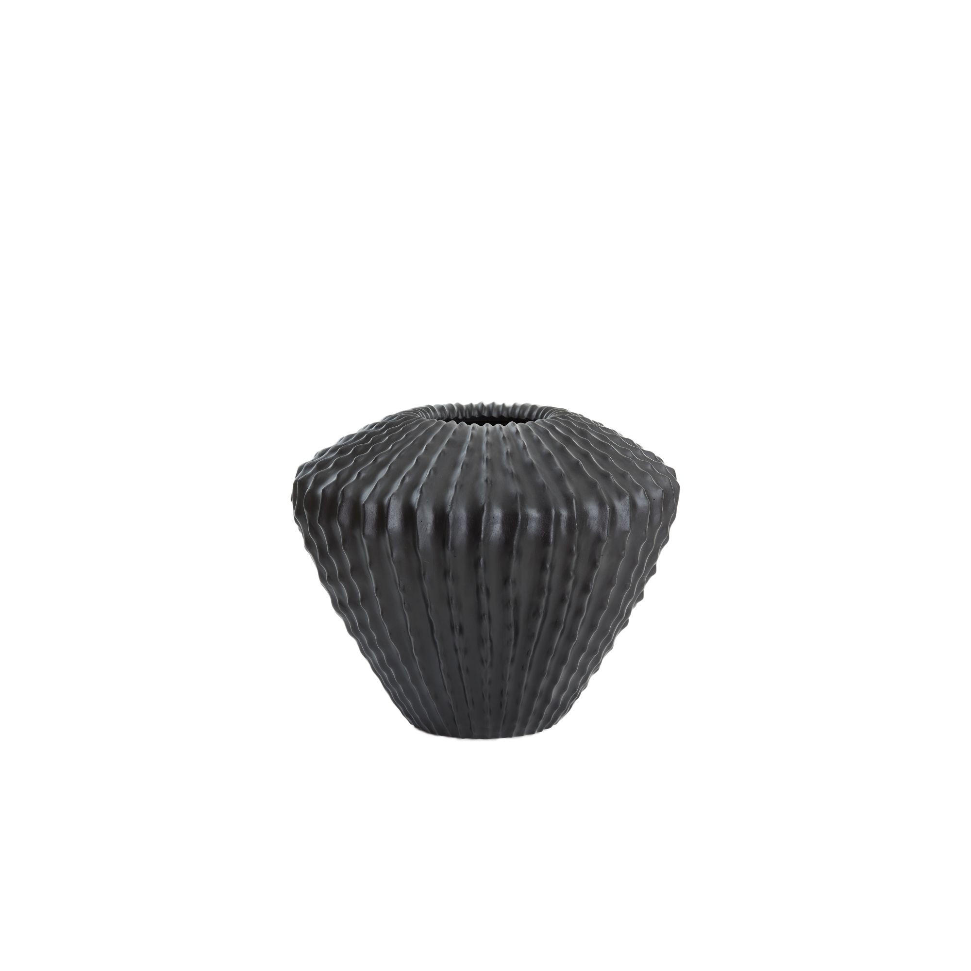 VASE Cacti Schwarz 55/55/45 cm - Schwarz, Kunststoff (45cm) - Light & Living