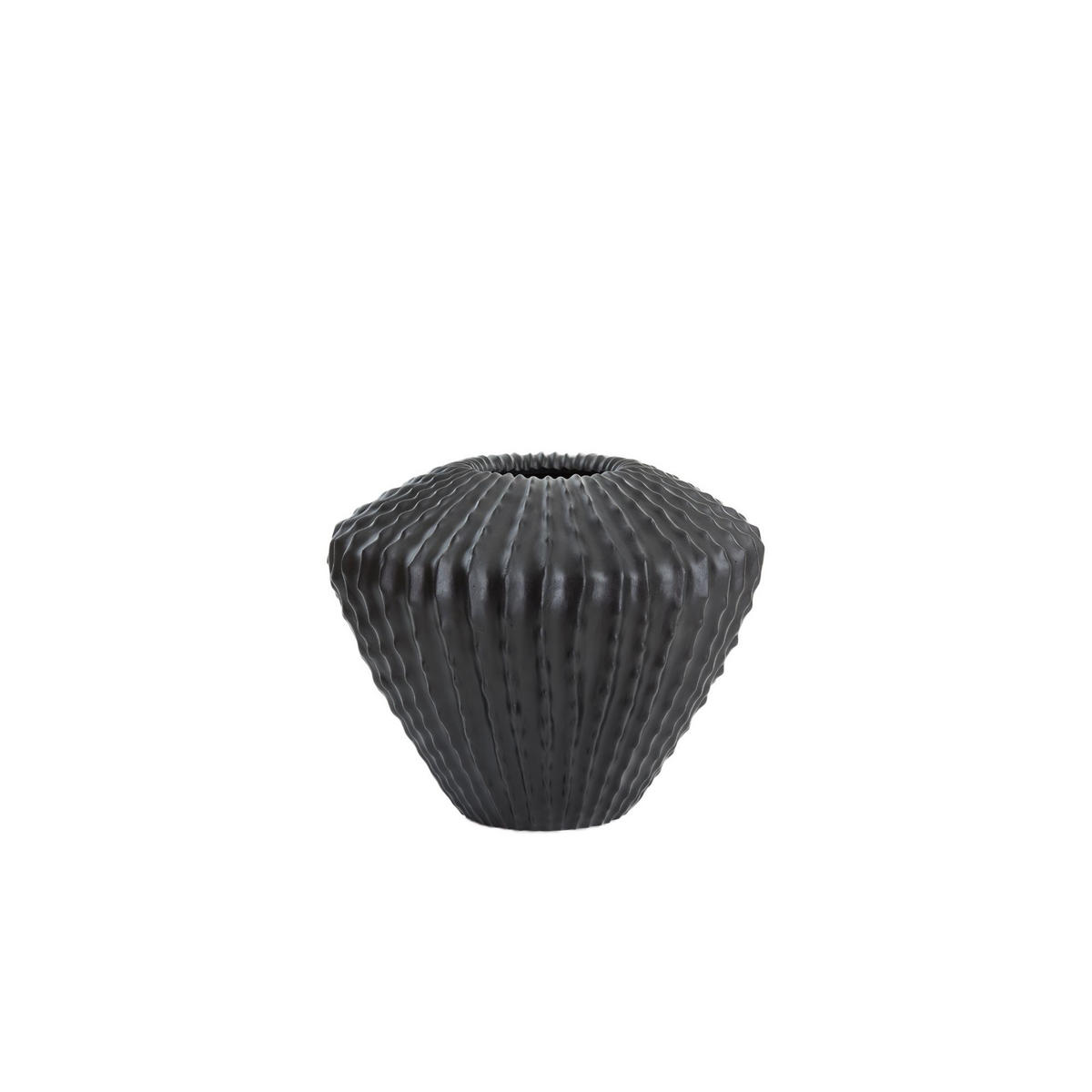 VASE Cacti Schwarz 55/55/45 cm - Schwarz, Kunststoff (45cm) - Light & Living