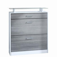 SCHUHSCHRANK Loret Front in Avola-Anthrazit - Anthrazit, Holzwerkstoff (89/104/23cm) - Vladon