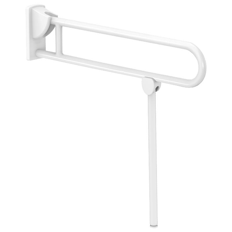 STÜTZKLAPPGRIFF mit Fuß Ø32 L850 mm Nylon weiß - Weiß, Metall (34/13/90cm) - Delabie
