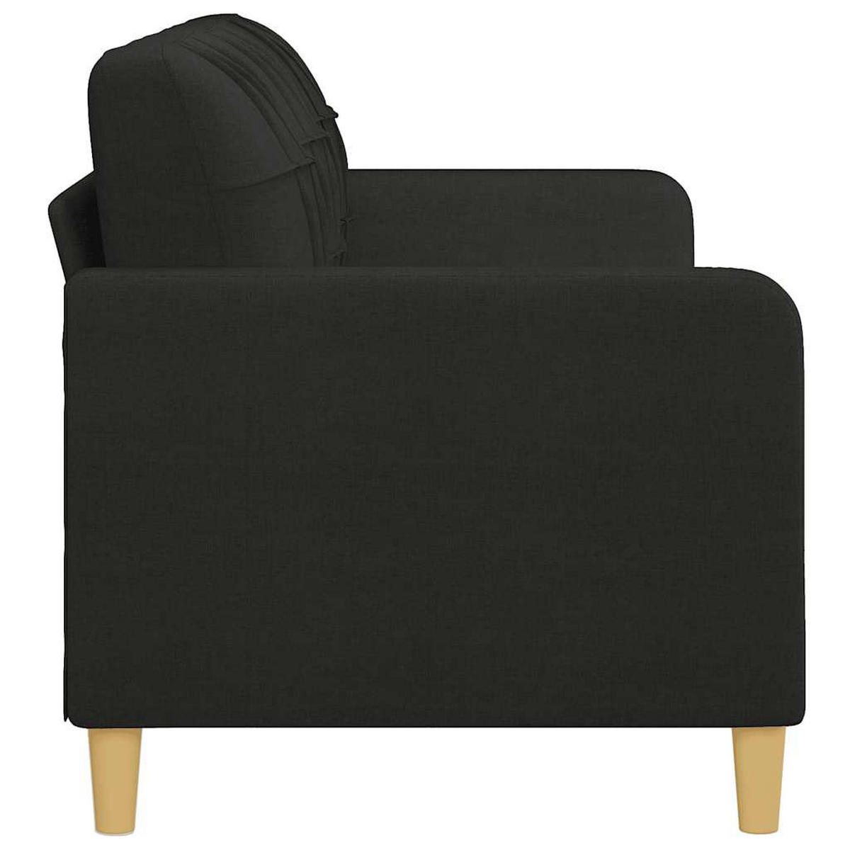 3-SITZER-SOFA Düren - Schwarz, Textil (198/80/77cm) - Nettlife