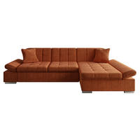 ECKSOFA Malwi, Seite: Rechts - Dunkelorange, Holz/Textil (278/161cm) - MIRJAN24