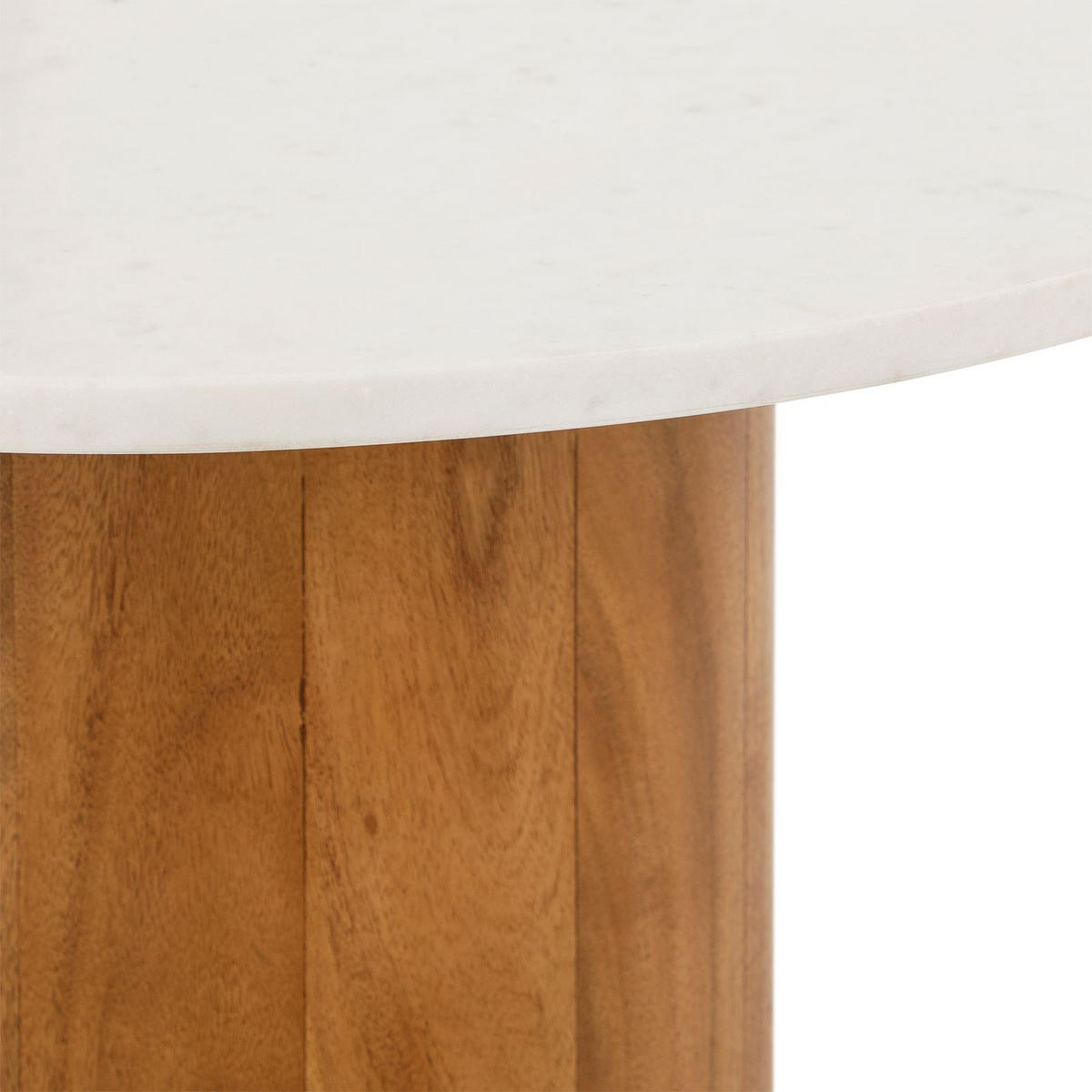 COUCHTISCH YAMUNA - Weiß/Naturfarben, Naturmaterialien/Holz (60/60/42cm) - IDIMEX