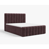 BOXBETT 01 BIS 180 x 200 cm - Vibe - Modernes Polsterbett mit Bettkasten inkl. PU-Schaum-Topper und Federmechanismus - Bordeaux, Holz (180/200cm) - ROYAL24_MARKT