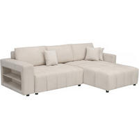 ECKSOFA trocadero beige - Creme, Textil (178/264cm) - Habitat Garten