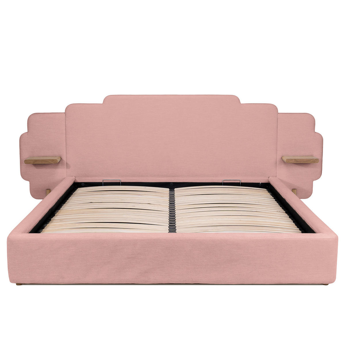 POLSTERBETT - Chenille - Mauve, Textil (180/200cm) - home24