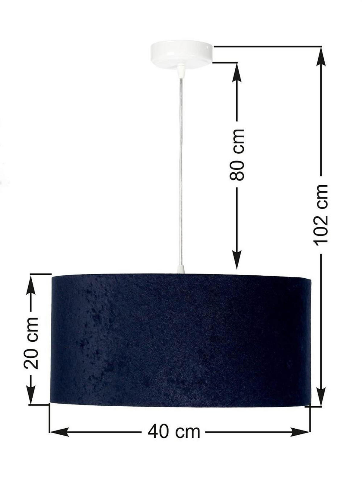 HÄNGELEUCHTE Blau 40/20 cm - Blau/Goldfarben, Kunststoff (40/0.6/20cm) - ONZENO