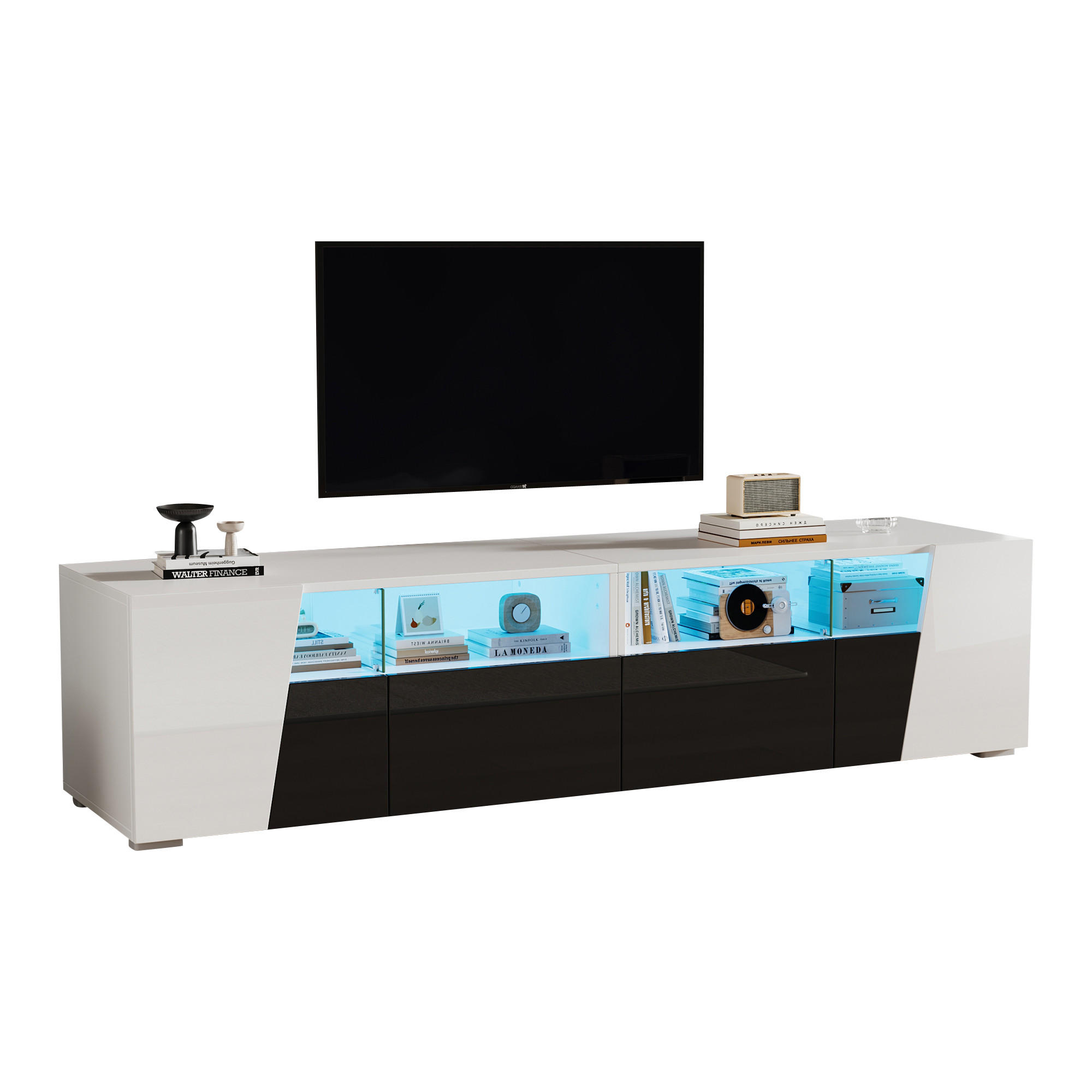 Beauniv Tv-Element Weiß 38.5x45x180 cm