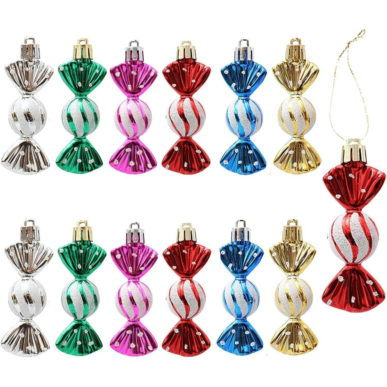 WEIHNACHTSBAUMSCHMUCK 12-teiliges Set Süßigkeiten-Anhänger - Multicolor, Kunststoff (3/3/9cm)