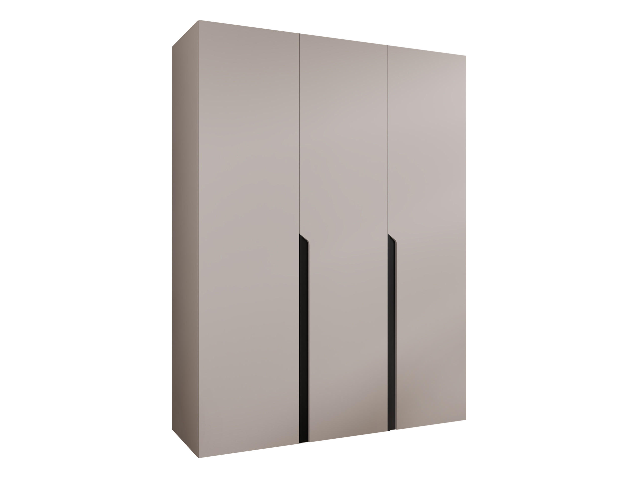 Mirjan24 Drehtürenschrank Kaschmir, Schwarz 150x202x52 cm