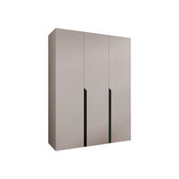 DREHTÜRENSCHRANK Mila I 150 - Kaschmir/Schwarz, Holzwerkstoff/Kunststoff (150/202/52cm) - MIRJAN24