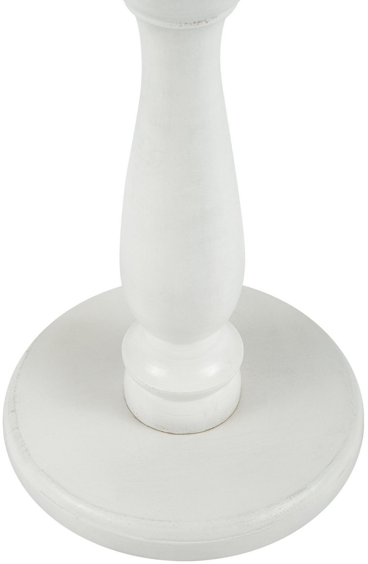 BEISTELLTISCH rund 50 cm Holz Antik Weiß - Weiß, Holz (50/50/60cm) - CLP