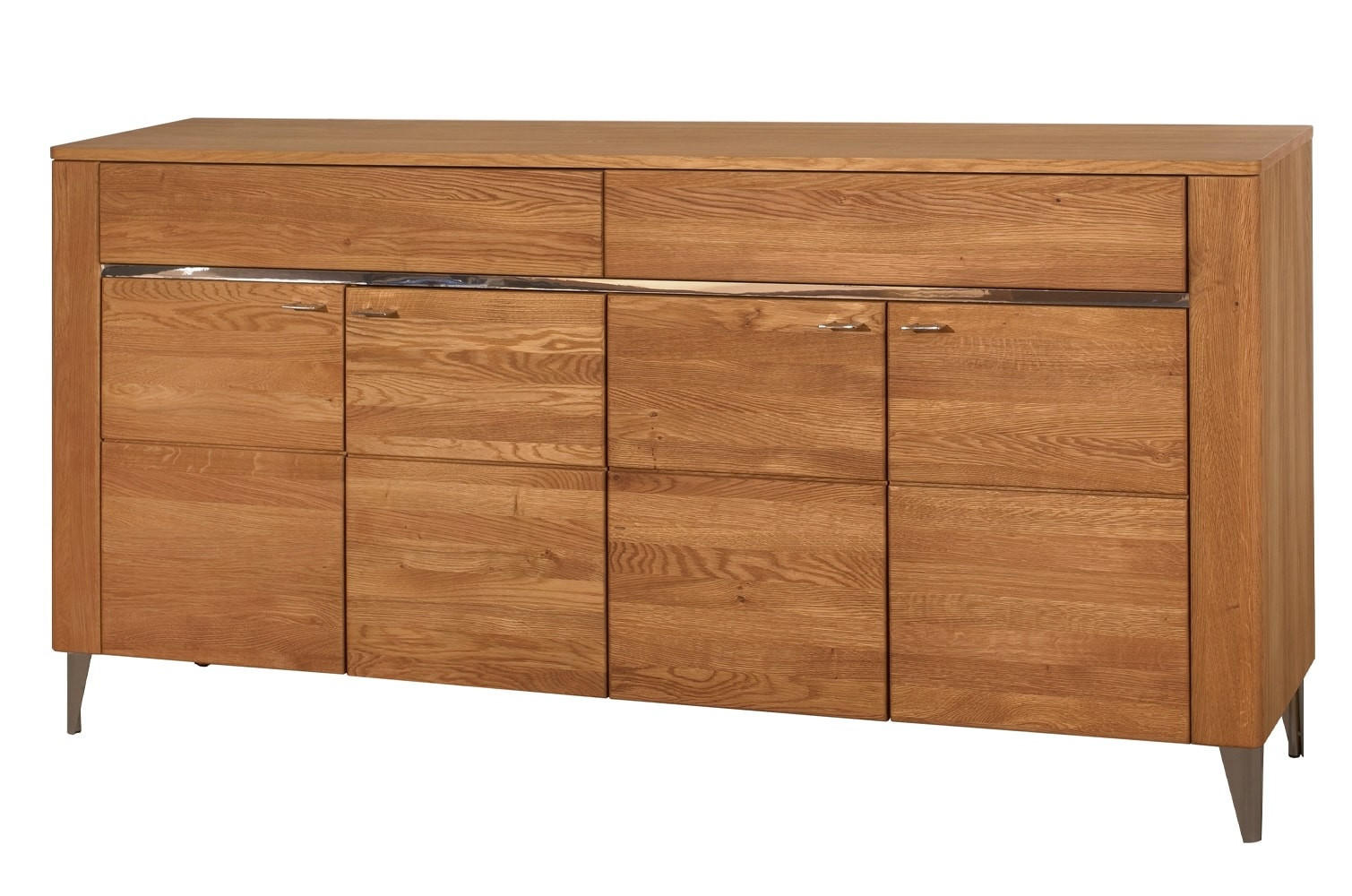 SIDEBOARD Latina Honig Eiche 180 / 42 / 91cm - Honigeiche/Braun, Holz/Metall (180/91/42cm) - Feldmann-Wohnen