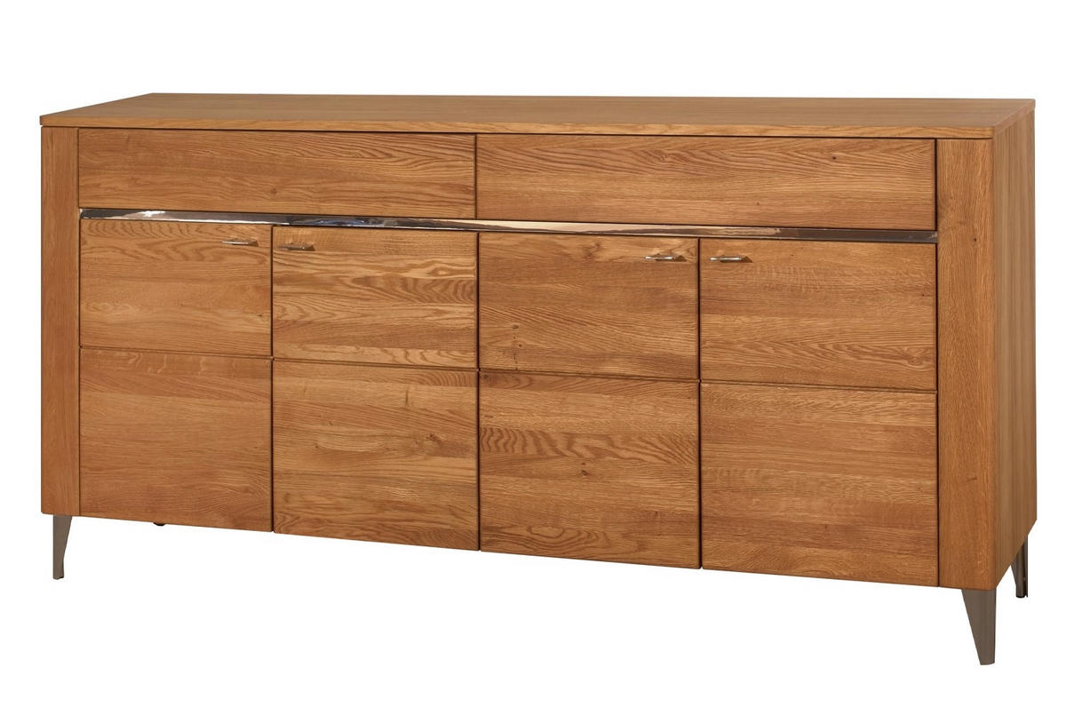 SIDEBOARD Latina Honig Eiche 180 / 42 / 91cm - Honigeiche/Braun, Holz/Metall (180/91/42cm) - Feldmann-Wohnen