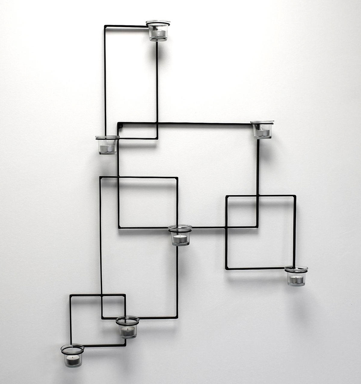 TEELICHTHALTER Alegria Metall Wand Schwarz - Schwarz, Metall (87cm) - DanDiBo