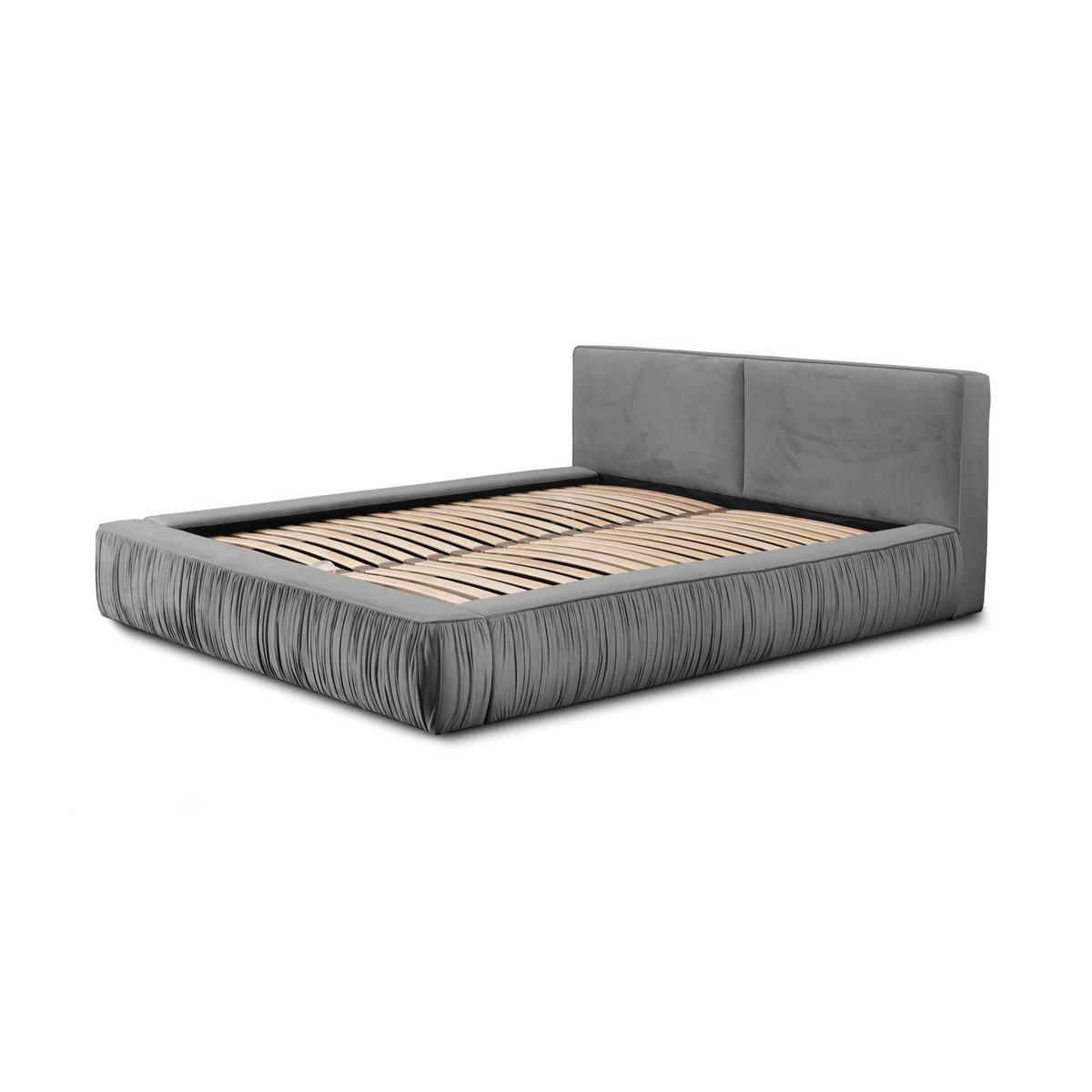 POLSTERBETT aus Polyester Fonni 160x200 cm, Hellgrau - Hellgrau, Textil (160/200cm) - Fedve