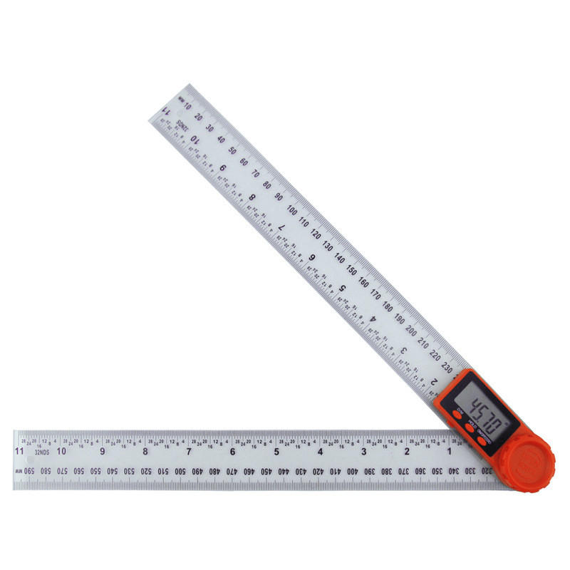 MESSLINEAL - transparent - mit großem LCD-Bildschirm (300 mm) - Transparent, Kunststoff (30/1/1cm) - DCA