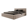 POLSTERBETT Bocalio Dunkelbeige Boucle 180 cm - Mokka, Textil (180/200cm) - Selsey