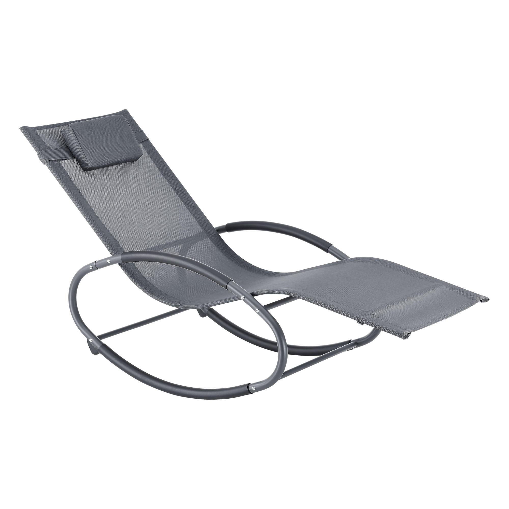 SCHAUKELLIEGE Almaluez - Dunkelgrau, Metall (153/80.5/63cm) - [en.casa]