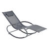 SCHAUKELLIEGE Almaluez - Dunkelgrau, Metall (153/80.5/63cm) - [en.casa]