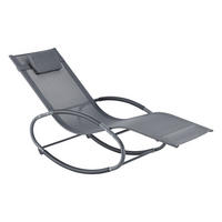 SCHAUKELLIEGE Almaluez - Dunkelgrau, Metall (153/80.5/63cm) - [en.casa]