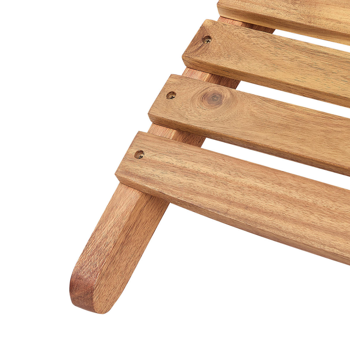 GARTENLIEGE Heller Holzfarbton Luino - Hellbraun/Grau, Holz (60/54/188cm) - Beliani