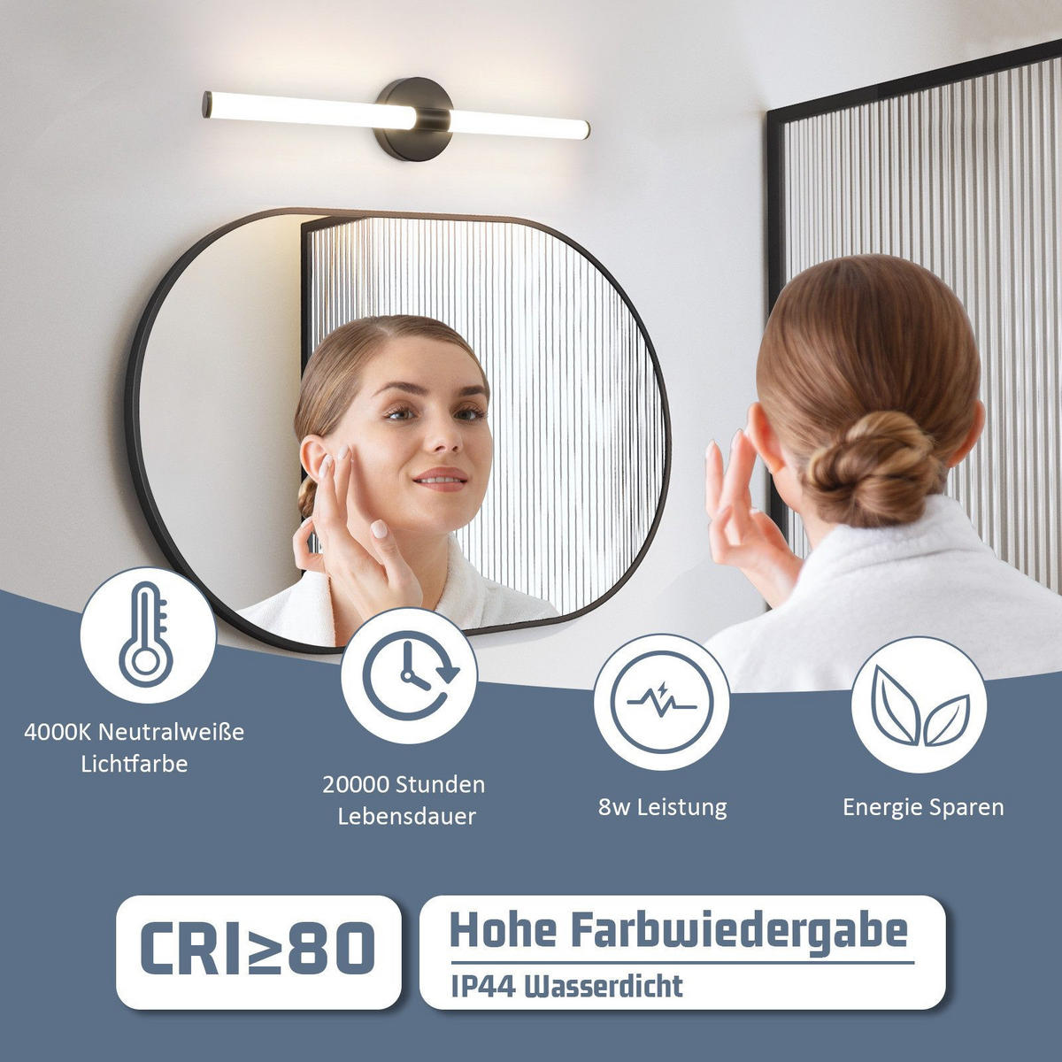 SPIEGELLEUCHTE ALBSTADT II 60/12/6.6CM - Schwarz, Metall (60/12/6.6cm) - Nettlife