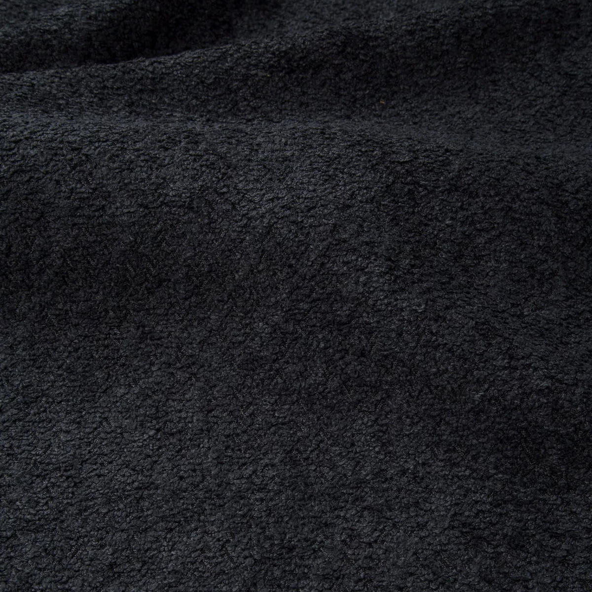 ECKSOFA LINKS Bouclé-Stoff Dunkles Anthrazit 266cm - Anthrazit, Textil (165/266cm) - Sia Home