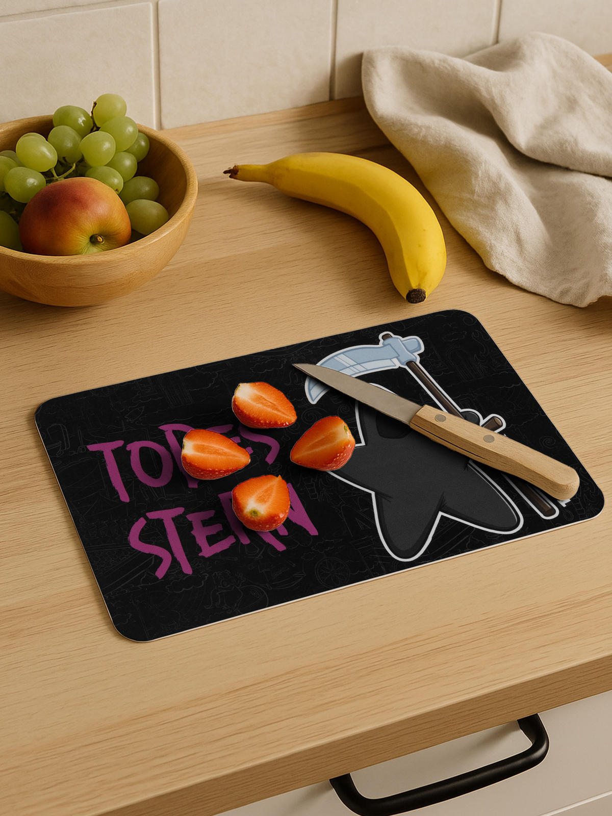 BRETTCHEN Tot aber lustig Todesstern Schwarz 14,5 x 23,5 cm - Schwarz, Kunststoff (14.5/23.5cm) - United Labels