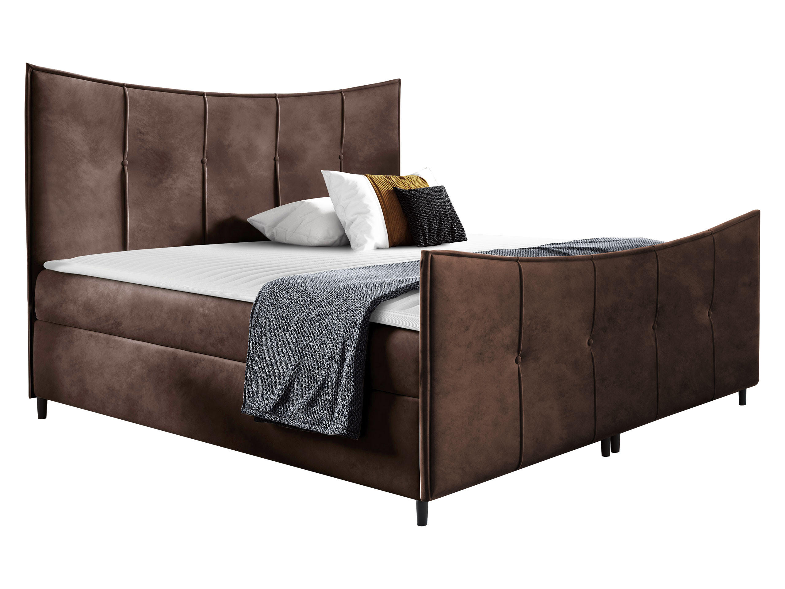BOXBETT Bergamo Lux - Braun, Holz (120/200cm) - MIRJAN24
