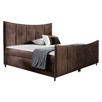 BOXBETT Bergamo Lux - Braun, Holz (160/200cm) - MIRJAN24