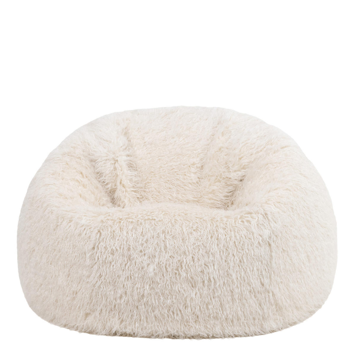 SITZSACK Mongolisch aus Kunstfell - Weiß, Kunststoff (85/50/85cm) - icon