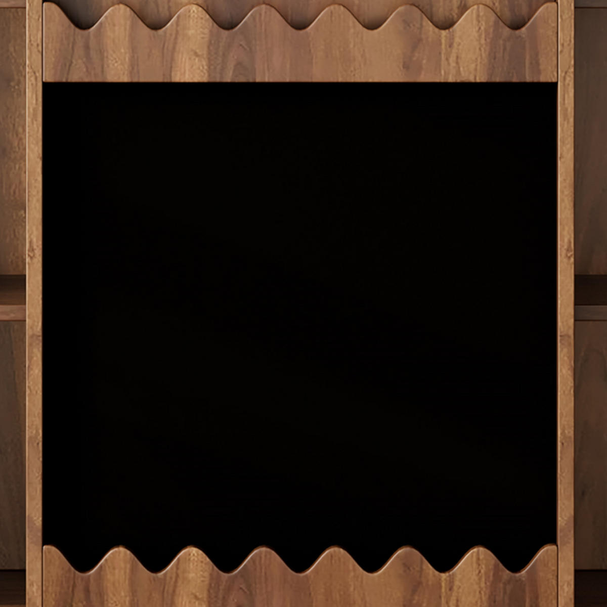 BÜCHERREGAL 120x38.5x151.5cm Nussbaum mit Tafel Schiebetüren 9 Fächer - Walnussfarben, Holz (38.5/151.5/120cm) - FLIEKS