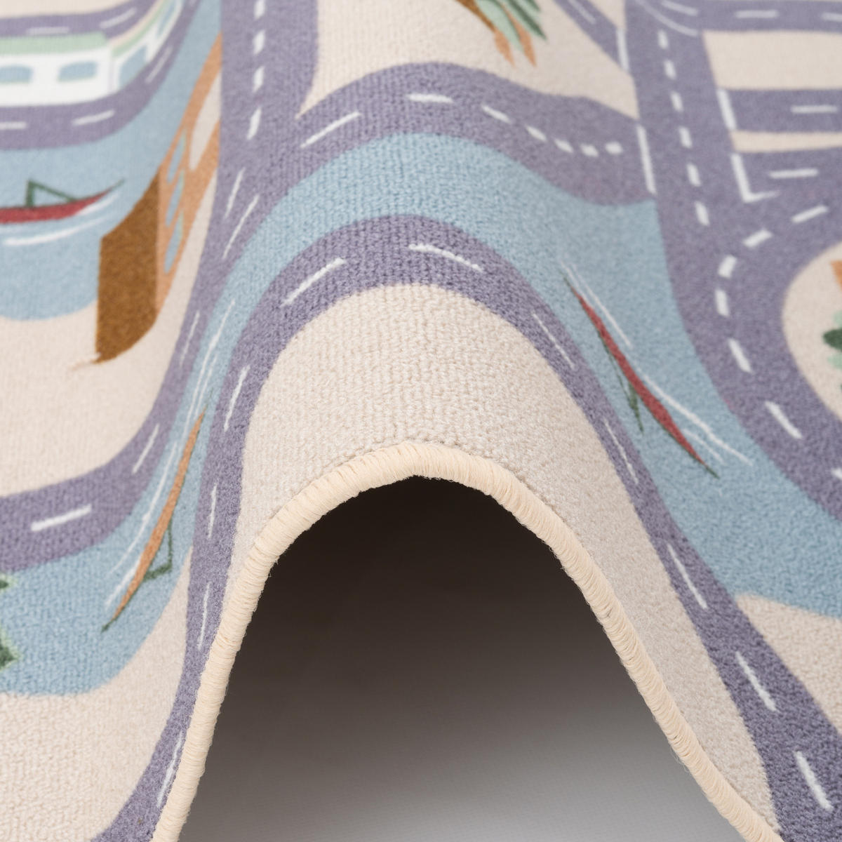 KINDER SPIEL STRASSENTEPPICH FUN TOWN - Beige, Textil (80/160cm) - Snapstyle