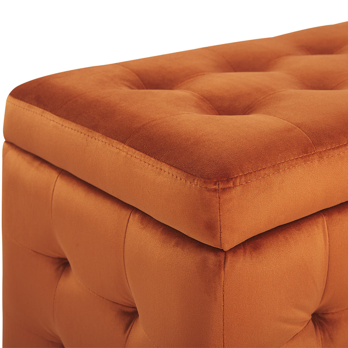 TRUHENBANK Michigan 42/72/40 cm - Orange, Textil (72/40/42cm) - Beliani