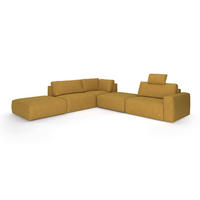ECKSOFA hochwertige und außergewöhnliche Handwerkskunst - Gelb/Schwarz, Holz/Kunststoff (345/373cm) - Cotta
