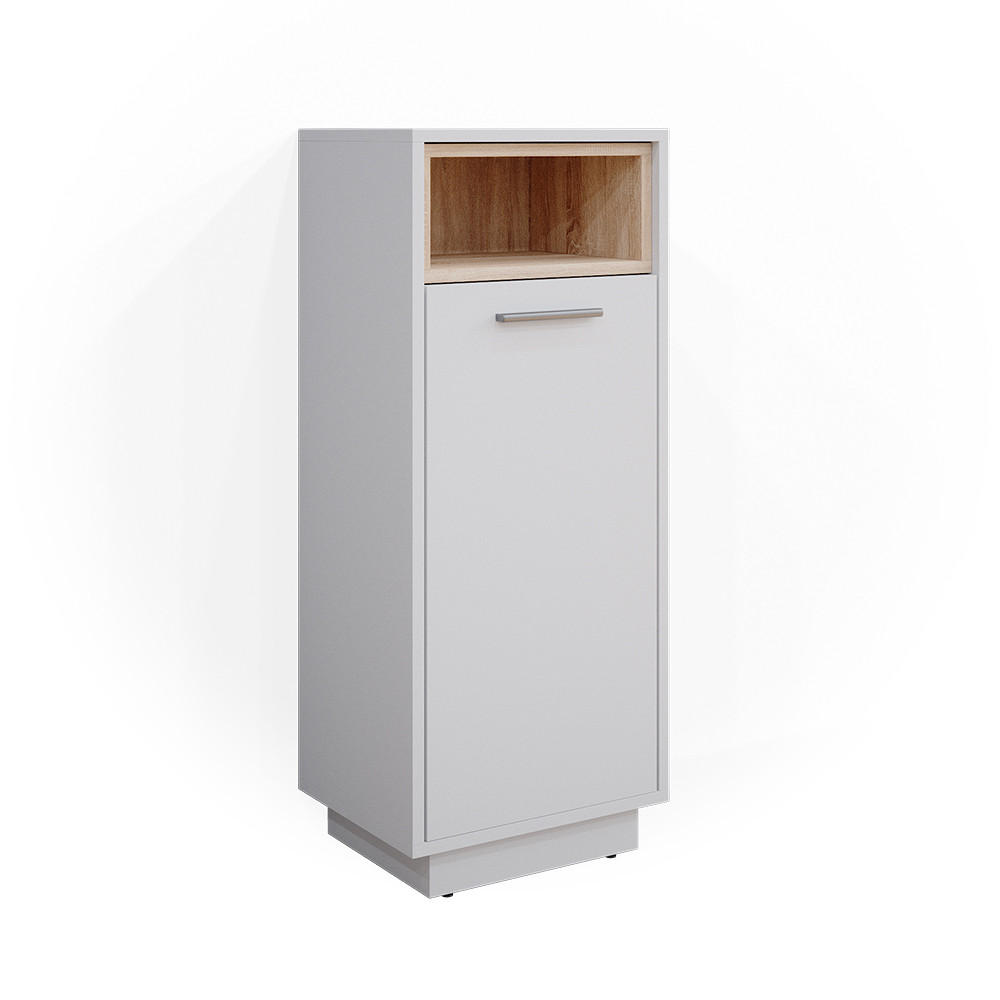 MIDISCHRANK Beatrice Weiß 30 x 93 cm - Weiß, Holzwerkstoff (30/93/30cm) - Vicco