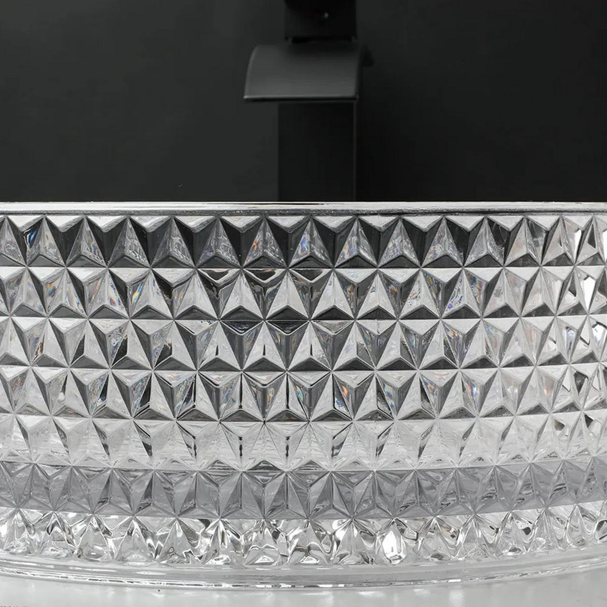 AUFSATZWASCHBECKEN Rea Cristal Transparent - Transparent, Keramik (33.5/11.5/35.5cm) - REA