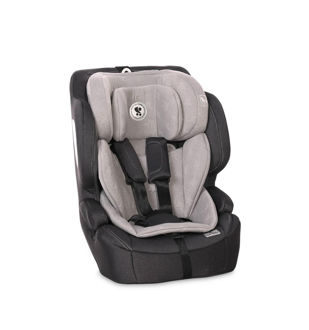 KINDERSITZ Andromeda i-Size hellgrau (76-150 cm) Isofix, Top Tether, verstellbar - Hellgrau, Kunststoff (48/59/52cm) - Lorelli