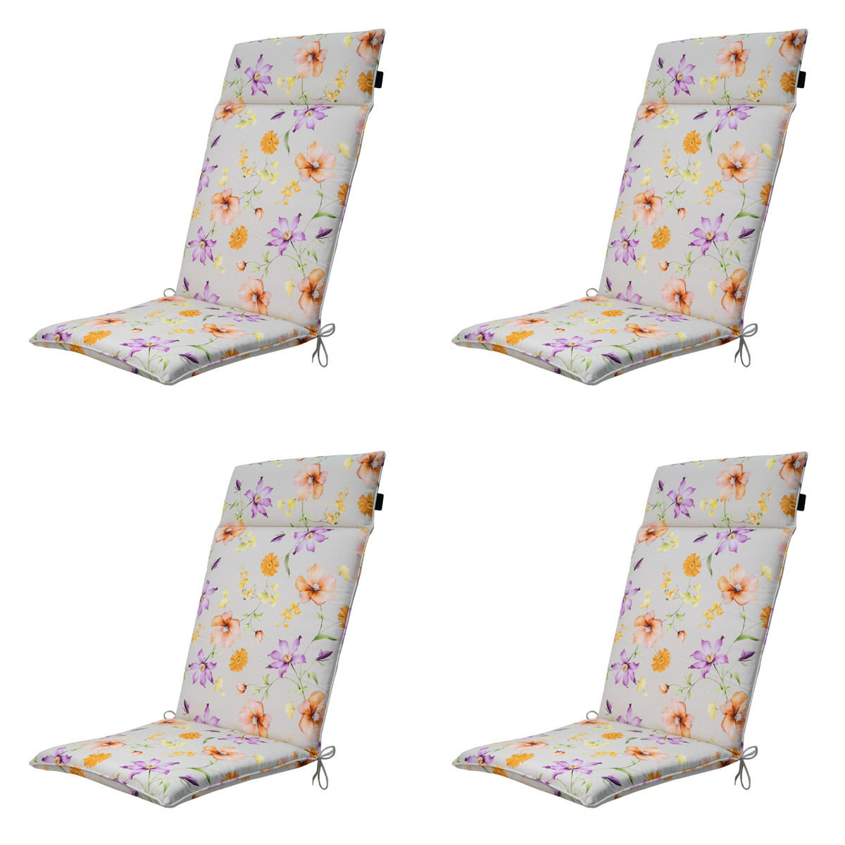 GARTENSTUHLKISSEN Florina 120/50 cm 4er-Set - Multicolor, Textil (50/8/120cm) - Madison