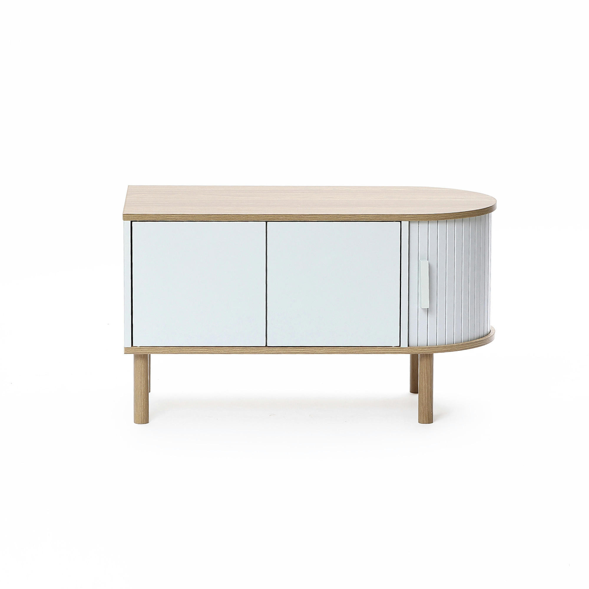 COUCHTISCH mit 2 Türen | B80 x T40 x H45 cm - Grau, Holzwerkstoff (40/80/45cm) - Hometopia