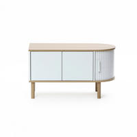 COUCHTISCH mit 2 Türen | B80 x T40 x H45 cm - Grau, Holzwerkstoff (40/80/45cm) - Hometopia