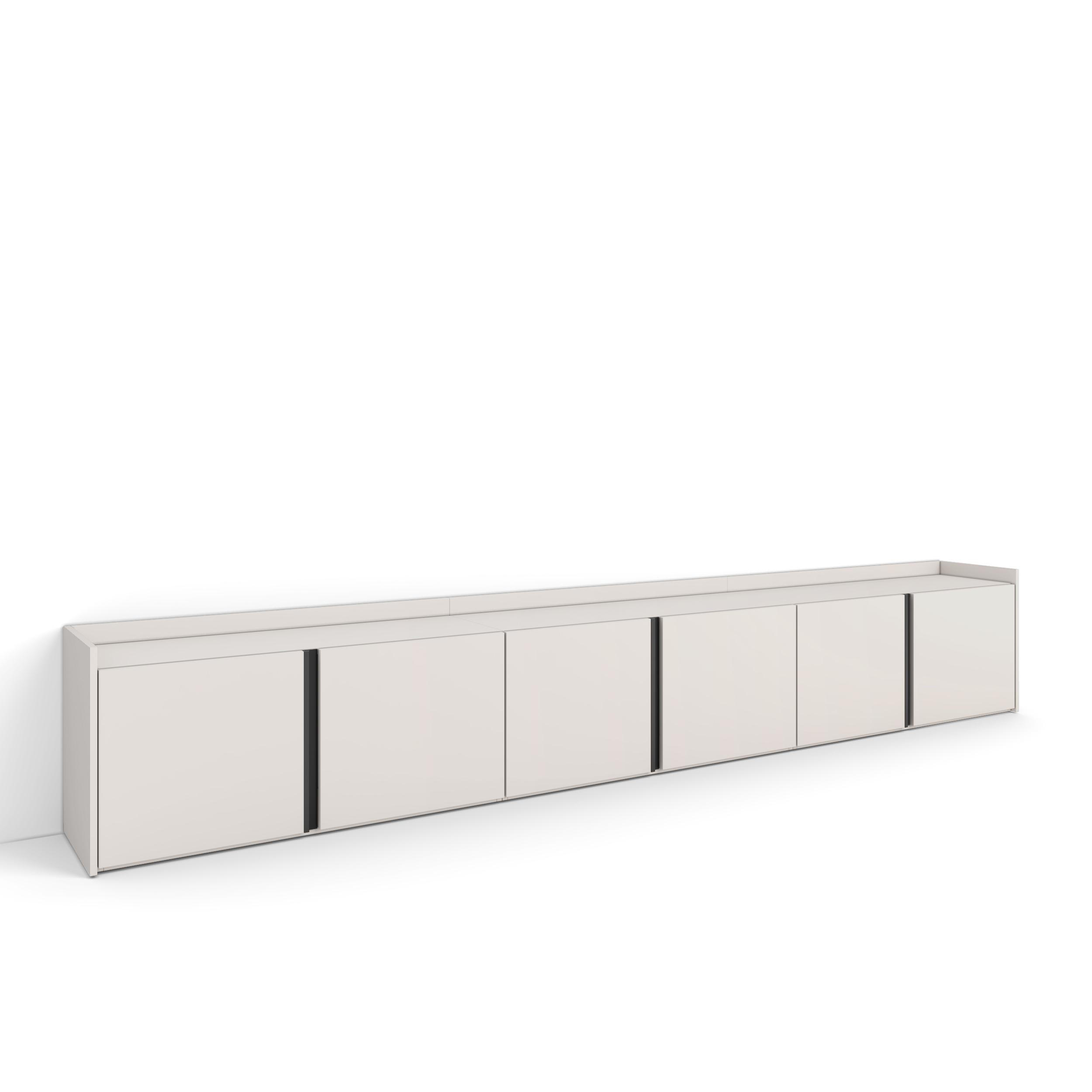 LOWBOARD, Beige, 309/35/50cm - Beige, Holzwerkstoff (309/50/35cm) - Skraut Home