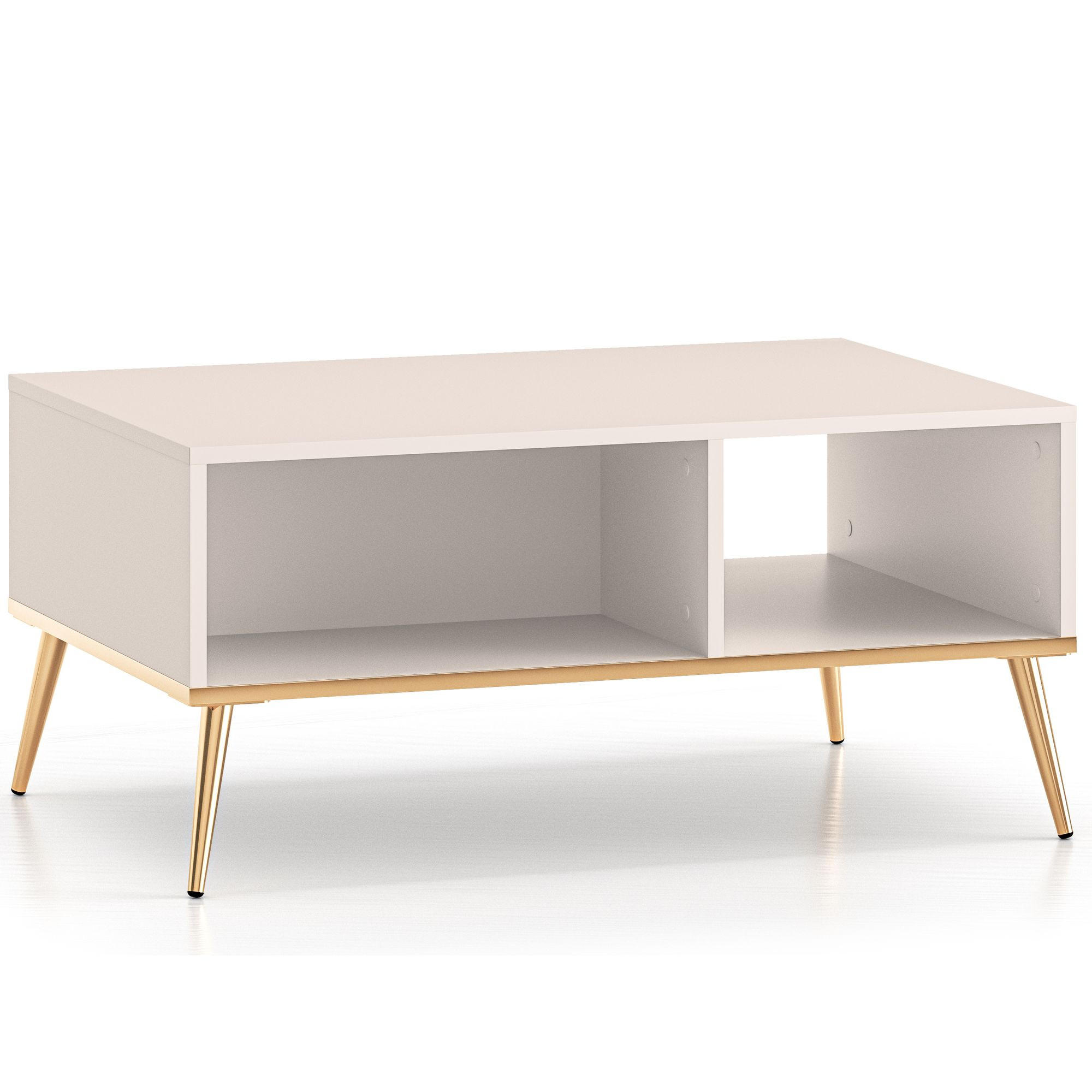 COUCHTISCH FRALIA,Creme - Creme, Holzwerkstoff (60/90/42cm) - KONSIMO®