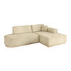 ECKSOFA Ottomane Rechts IREA-L1 - 232x165x80 cm Beige - Taupe, Holzwerkstoff/Textil (232/165cm) - ALTDECOR