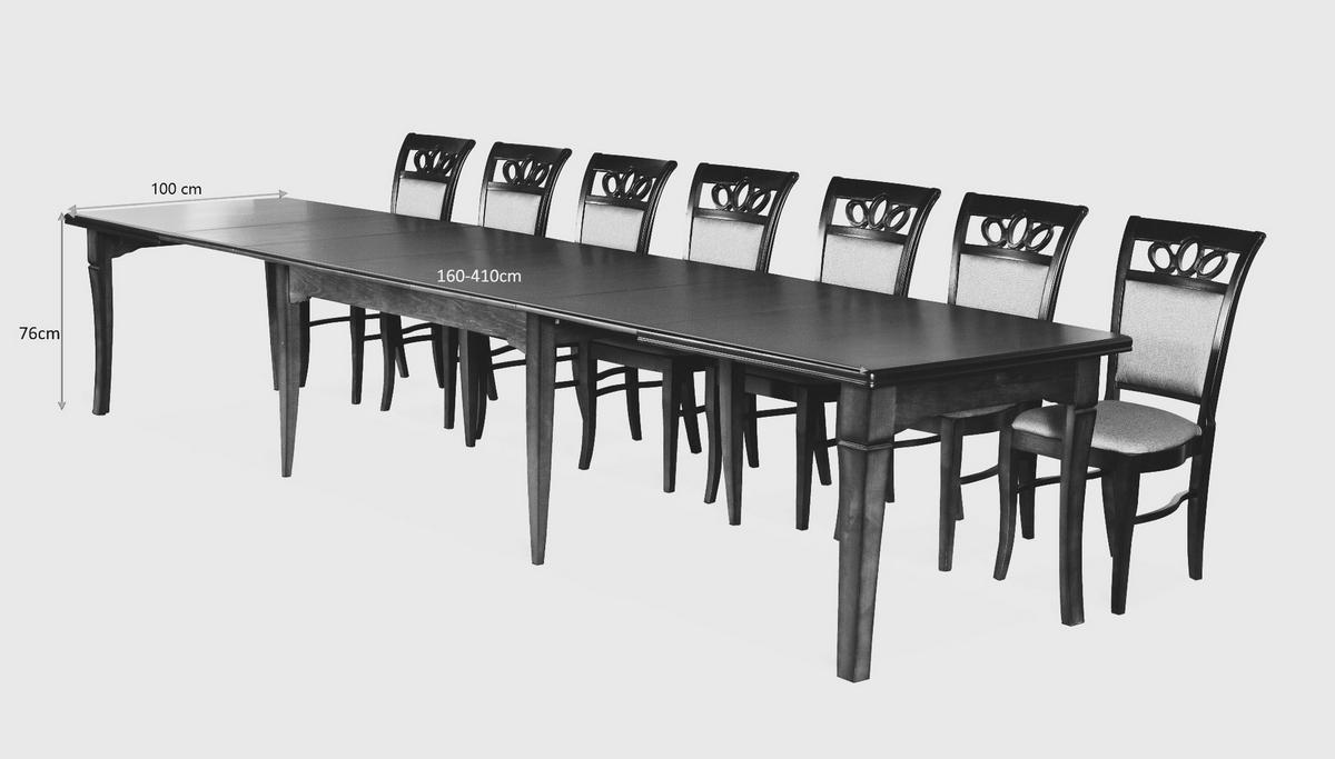 ESSTISCH GRANDE Ausziehbar 160 - 410 / 100 x 76 cm - Braun, Holz (160/100/76cm) - MASSENO